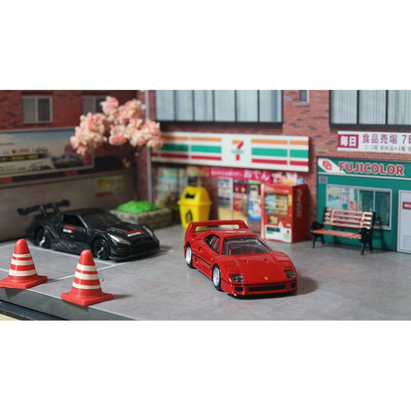 1:64 DIY Model Car Diorama 71 Scenery Photo Display + 3PCS Accessories