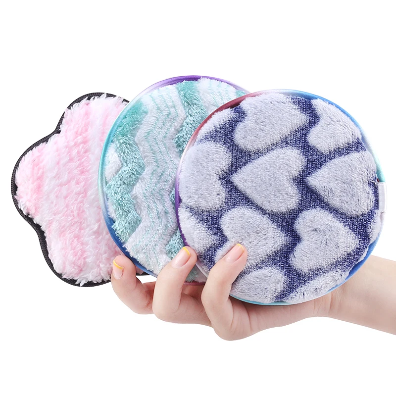 2Pcs Reusable Makeup Remover Pads Soft Flannel Wipes Cosmetics Washable Make Up Towel Face Cleansing Sponge Skin Care Tools