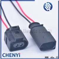 Conector de mazo de cables impermeable automático de 2 pines y 3,5 mm enchufe 1J 0973722 1717692 -1 8D 0973822   1J0 973 722 8D0 973 822 para VW Audi