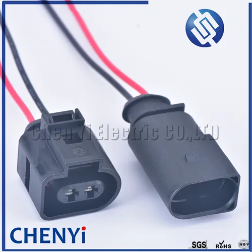 Conector de mazo de cables impermeable automático de 2 pines y 3,5 mm enchufe 1J 0973722 1717692 -1 8D 0973822   1J0 973 722 8D0 973 822 para VW Audi