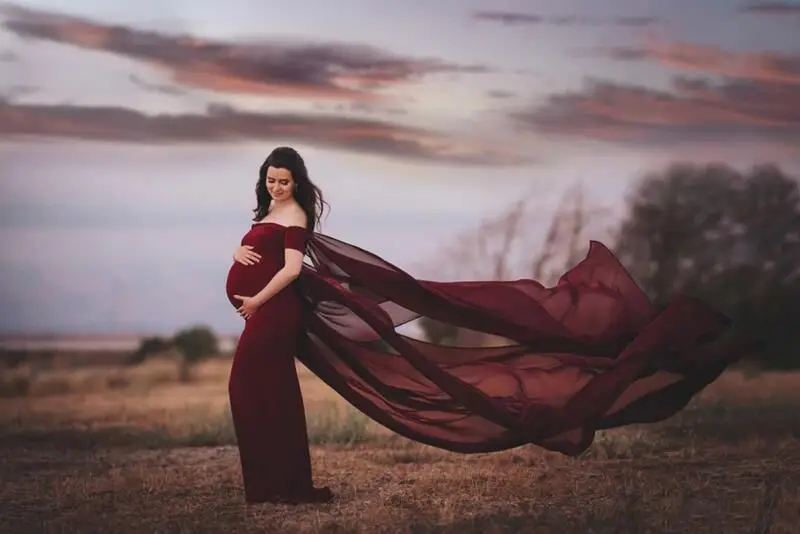 Vestido largo para mujer embarazada, maxivestido sexy para fotografía de boda, fotos, 2024