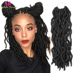 Synthetic Crochet Braids Hair Goddess Faux Locs Dreadlocs Soft Natural Wave Braiding Hair Extensions For Black Women