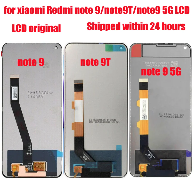 

For Xiaomi Redmi Note 9t LCD j22g touch panel for Redmi Note 9 5g LCD for Xiaomi Redmi Note 9 LCD frame