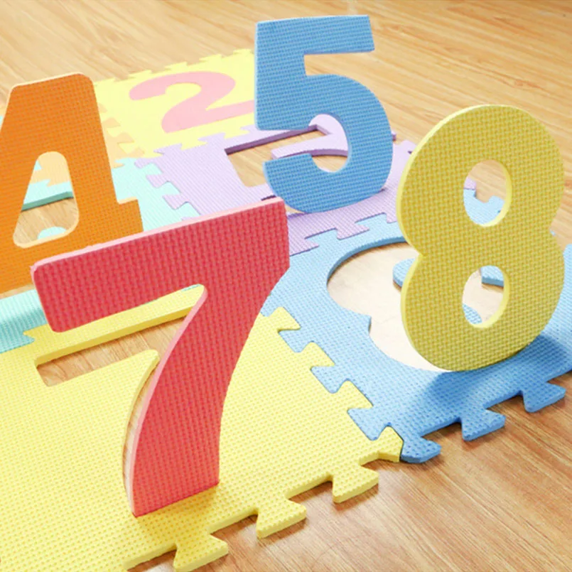 10Pcs/set EVA Foam Crawling Mat Toys Baby Gym Puzzle Mat Rug Carpet Number Letter Play Mat  Kid Room Decoration Indoor Soft Mats