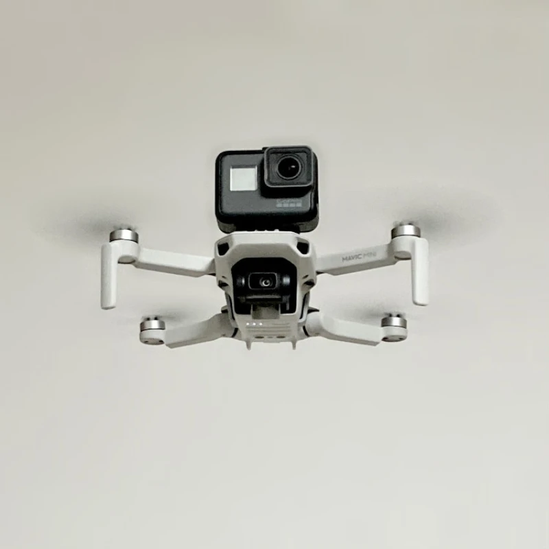 Für DJI Mini 2 Top Expansion Halterung 1/4 Schraube Adapter Halterung für Insta360/GoPro 10 9 Action Kamera Stehen für Mini SE Zubehör