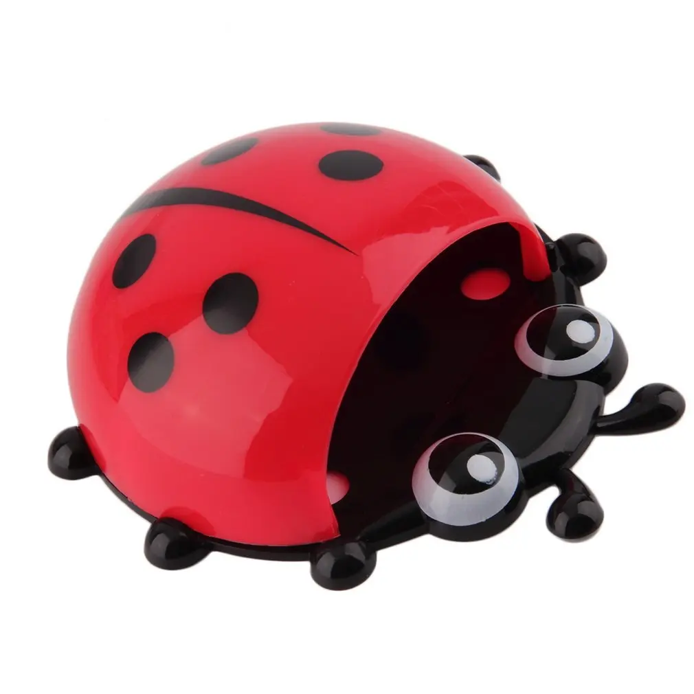 NEW Ladybug Animal Insect Toothbrush Holder Bathroom Cartoon Toothbrush Toothpaste Wall Suction Holder Rack Container Organizer