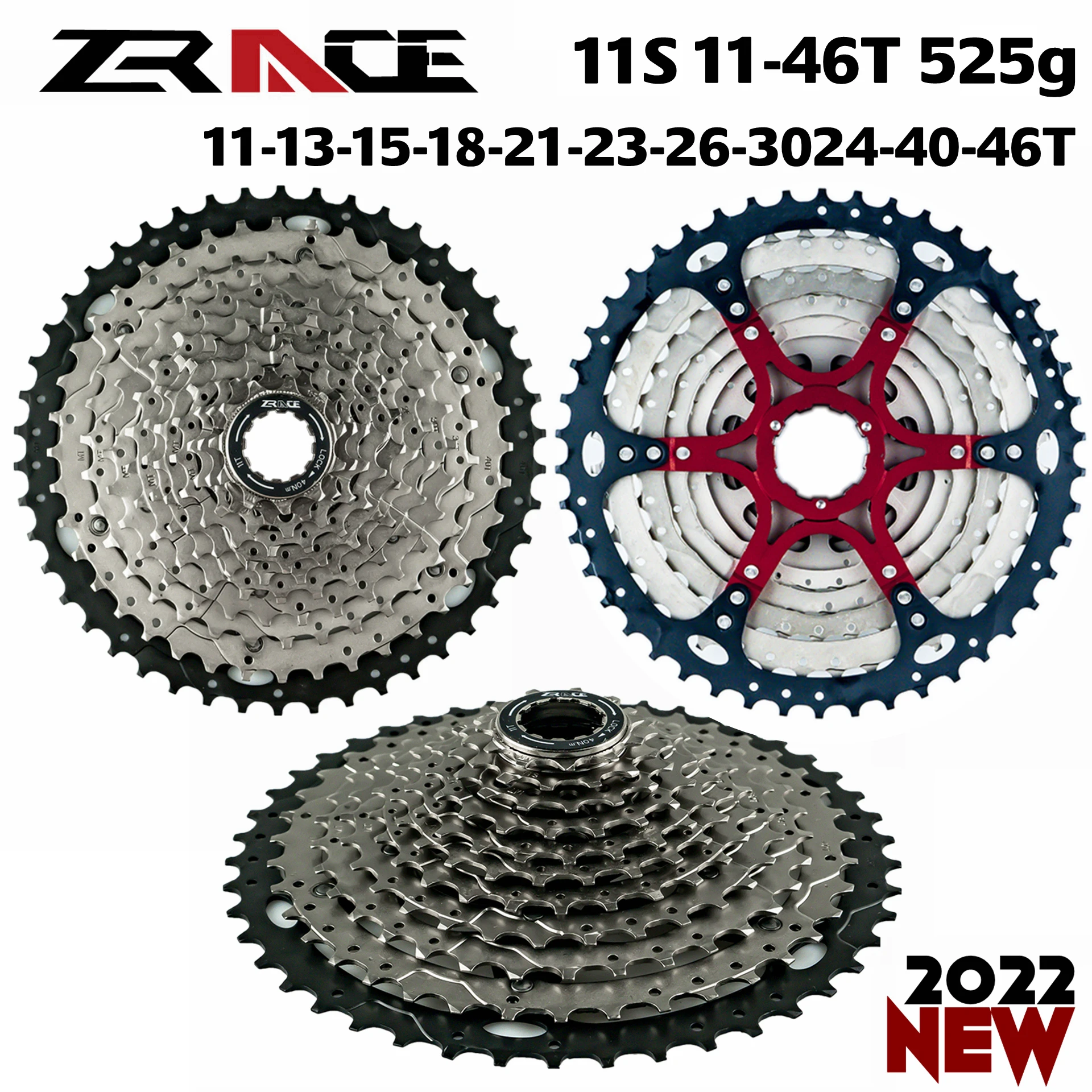 ZRACE Bicycle Cassette 11 Speed MTB bike freewheel 11-46T / 11-50T / 11-52T Aluminum alloy bracket, Free a adapter