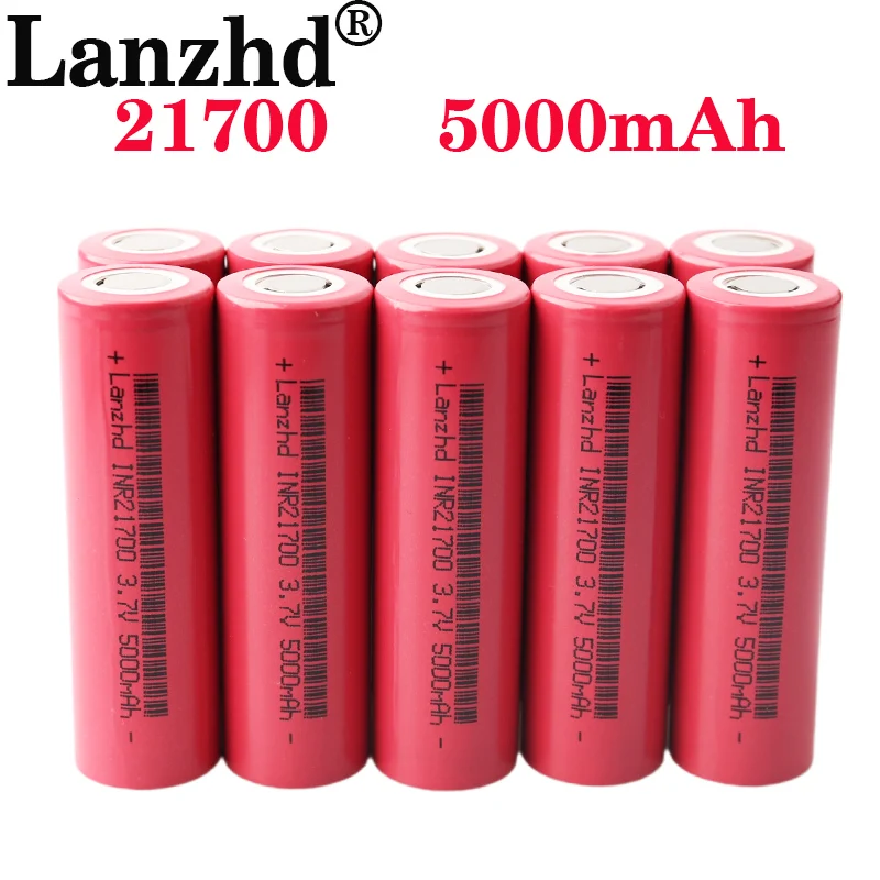 

2024 NEW 10PCS 21700 battery 3.7V 5C lithium 5000mah Li-lon battery for Toys tools 48V 24V 60V battery pack scooter batteries