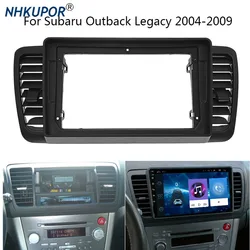 サブマル、アウトバック、レイ、2004-2009用のカーラジオフレームキット,refit,マルチメディア,日焼け止め,センターコンソールホルダー,9インチ