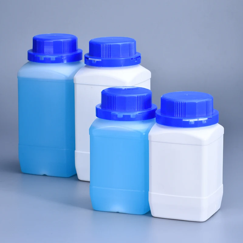 250ML/500ML/1000ML Empty HDPE Bottle with Inner Lid Food Grade Square Plastic Container for Liquid Lotion