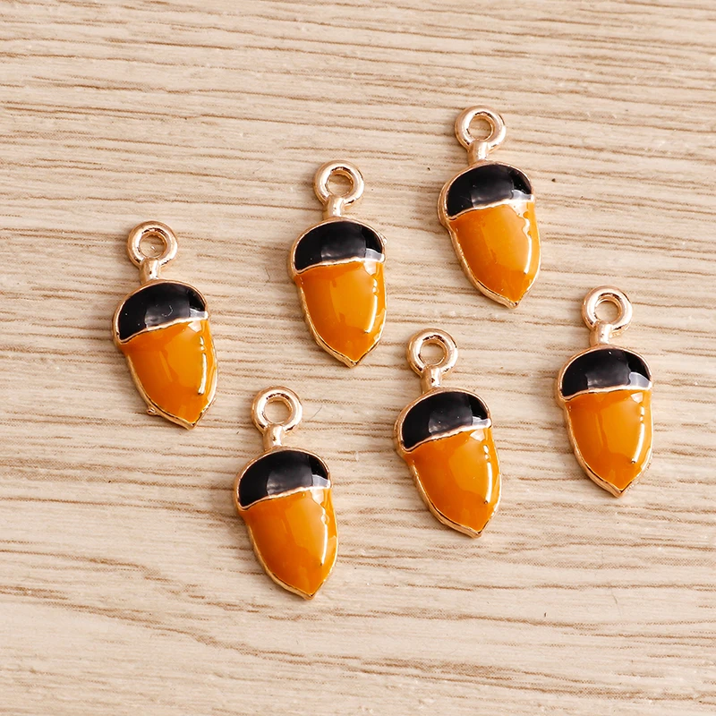 10 teile/los Emaille Charms für Ohrringe Anhänger Halsketten Obst Erdbeere Ananas Banane Orange Charms Handgemachte Schmuck Machen – Detail 39
