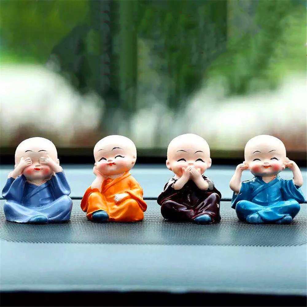 دمية راهب صغير من السيراميك زينة منزلية لطيفة إبداعية صغيرة سامي في السيارة هدية خاصة هدية عيد ميلاد #5