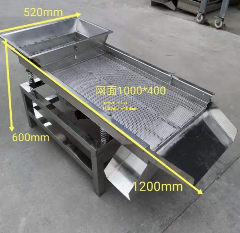 40*100cm Food sieve machin single layer sieve vibrating screen electric shock Large granular material screening machine