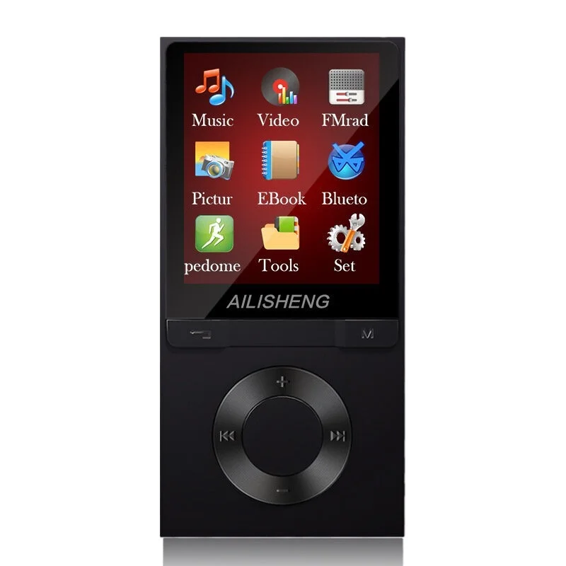 Portabl K35, reproductor de música MP3 HiFi con pantalla TFT de 1,8 pulgadas, 8GB, bluetooth, compatible con podómetro, Radio FM, E-book