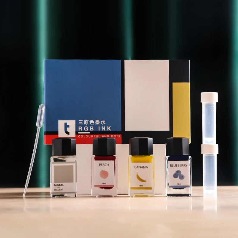Diy Tricolor Rgb Inkt Set Licht Kleur Water Kleur Haak Lijn Speciale Non Fading Waterdichte Inkt Pen Inkt