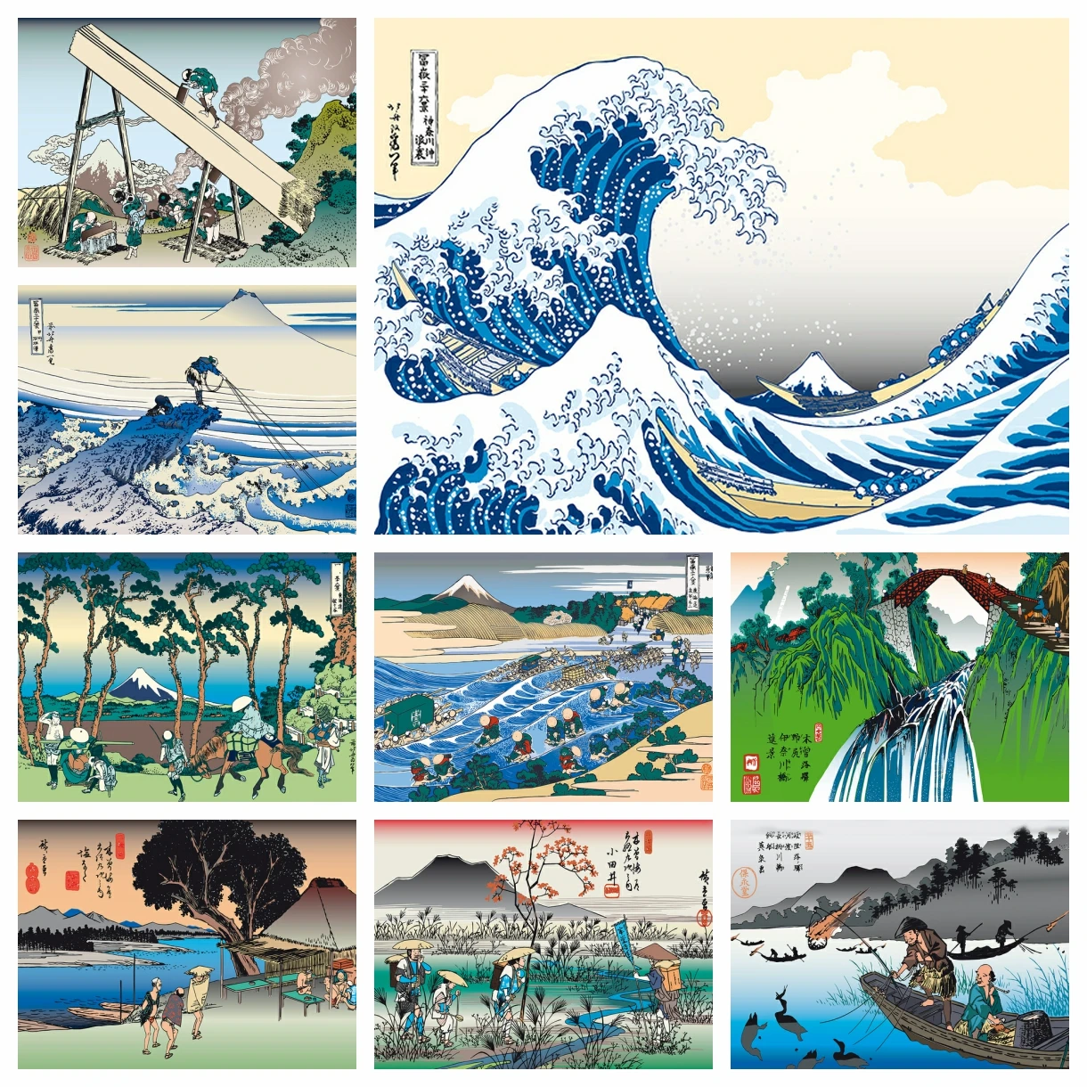 The Great Wave Of Kanagawa Ukiyoe Japanese DIY Diamond Painting 5D Embroidery Mosaic Cross Stitch Kits Home Decor New Arrival