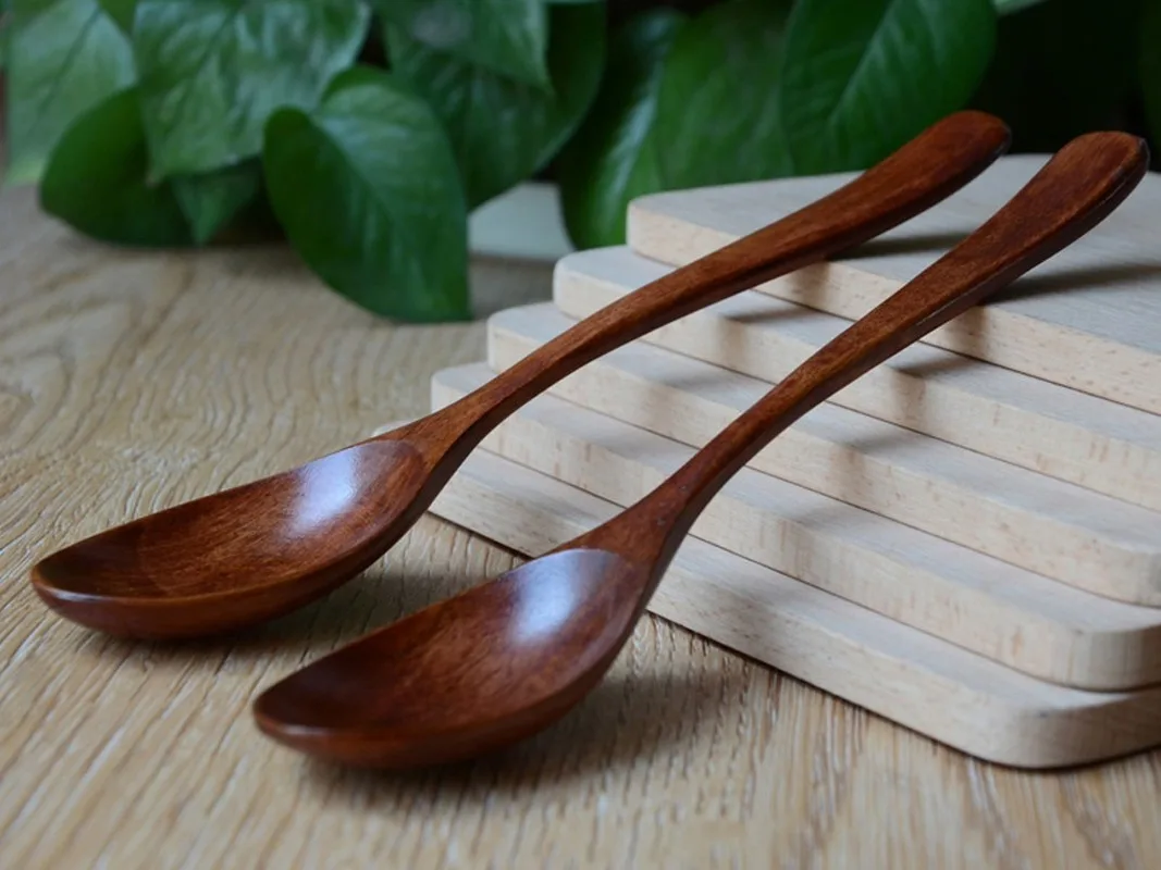 Hot Sale Lot Wooden Spoon Bamboo Kitchen Cooking Utensil Tool Soup Teaspoon Catering Kids Spoon kitchenware for Rice Soup