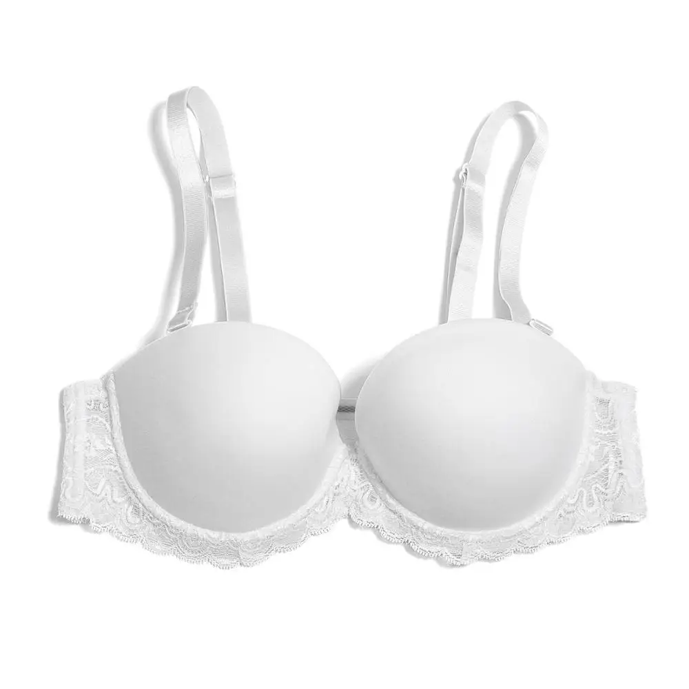 New Multiway Bras Women Halter Strapless Lace Sexy Anti-slip White Wed Thin Push Up 70 75 80 85 90 95 100 105 B C DD DDD E F G