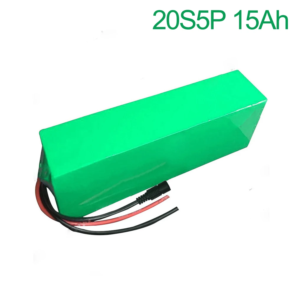 72V 15Ah 20S5P 18650 Li-ion Battery electric two Three wheeled motorcycle bicycle  ebike 380*100*70mm