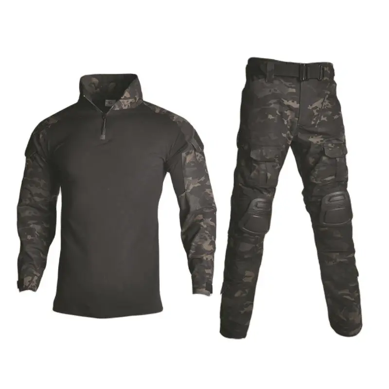 Hunting Clothes Uniform Pant-Set Coat Men Equipment Shirt + Pants Knee Pads