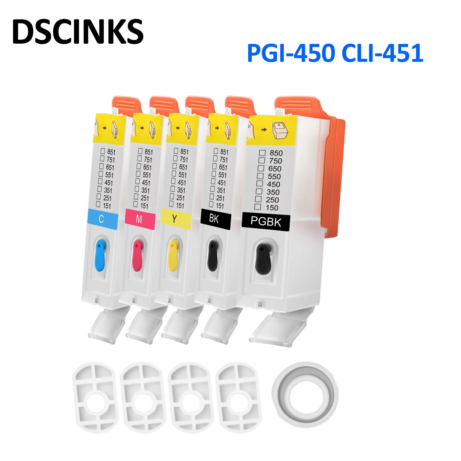 PGI-450 CLI-451 Refill Ink Cartridge for Canon PIXMA IP7240 MG5440 MG5540 MG6440 MG6640 MG5640 MX924 MX724 IX6840 Prin PGI-450