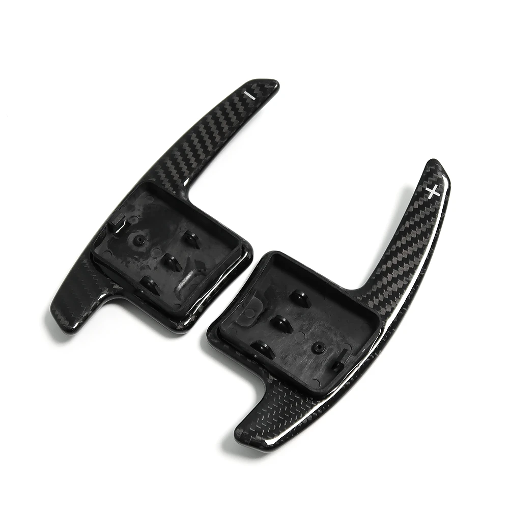 Replacement Type For Ford Mustang GT 2015-2021 Carbon Fiber Car Steering Wheel Interior Shift Paddle Extension Cover Trim