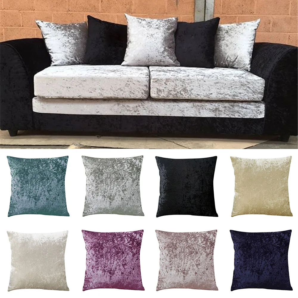 Super Soft Cushion Cover Ice Crushed Velvet Decorative Pillows for Sofa Car Decoration Kussenhoes Housse de Coussin