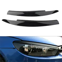 Black Car Head Light Eyebrow Cover for VW Scirocco #2