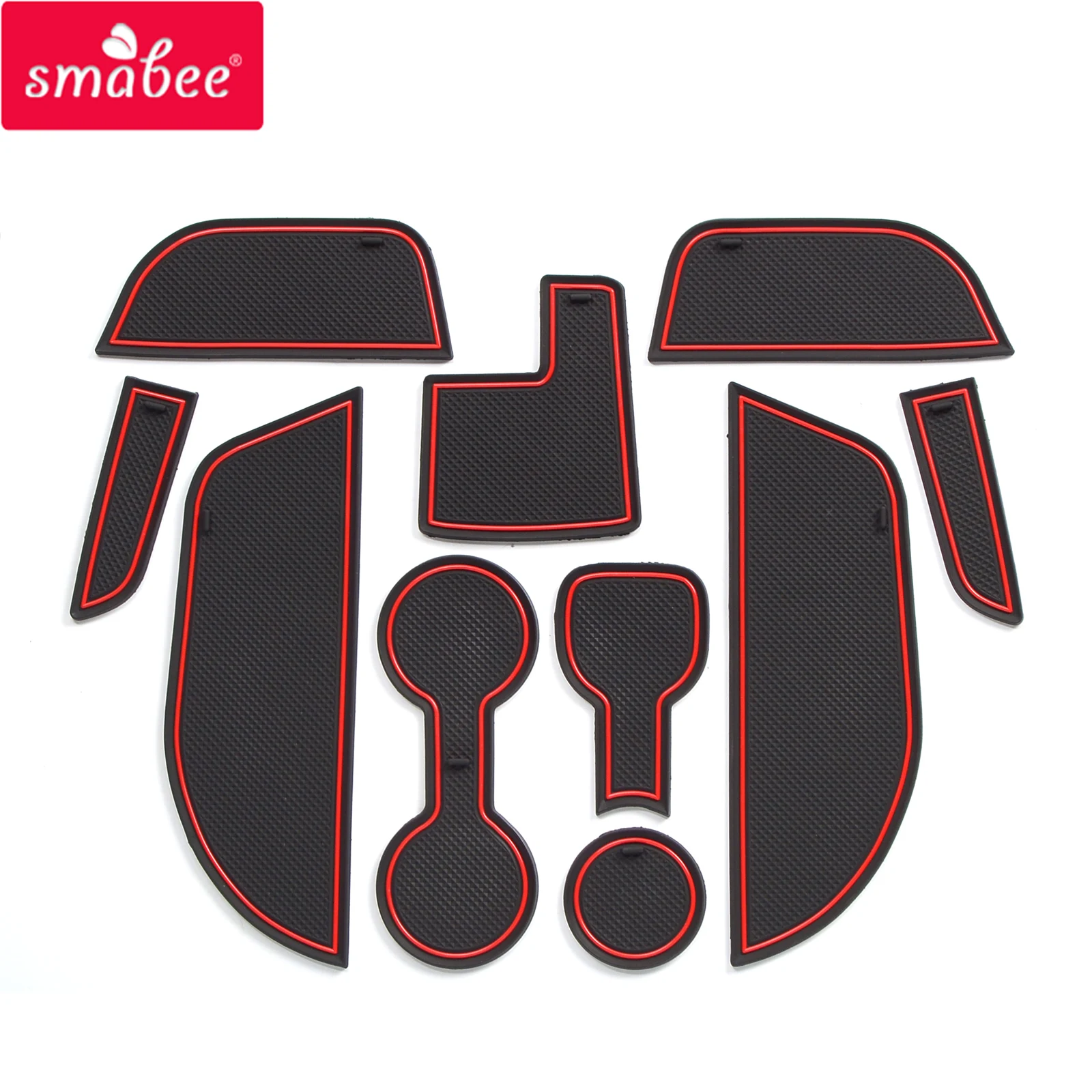 SMABEE Anti-Slip Gate Slot Cup Mat for Opel Vauxhall Astra K Rubber Coaster Car Accessories Door Groove Non-Slip Pad