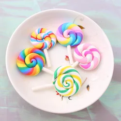 Clay Lollipop Charms for Crafts Making, Resin Candy Diy Accessories, DIY Hot Selling, New Arrival, 5 Pcs