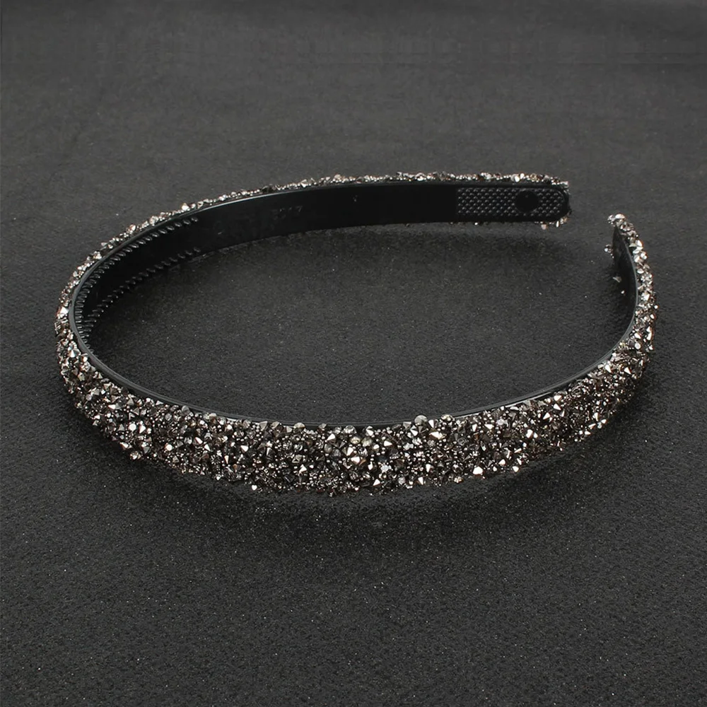 Headdress Women Rhinestones Luxury Crystal Simple Pearl Headbands Hair Hoop Hair Accessories Crystal Hairbands