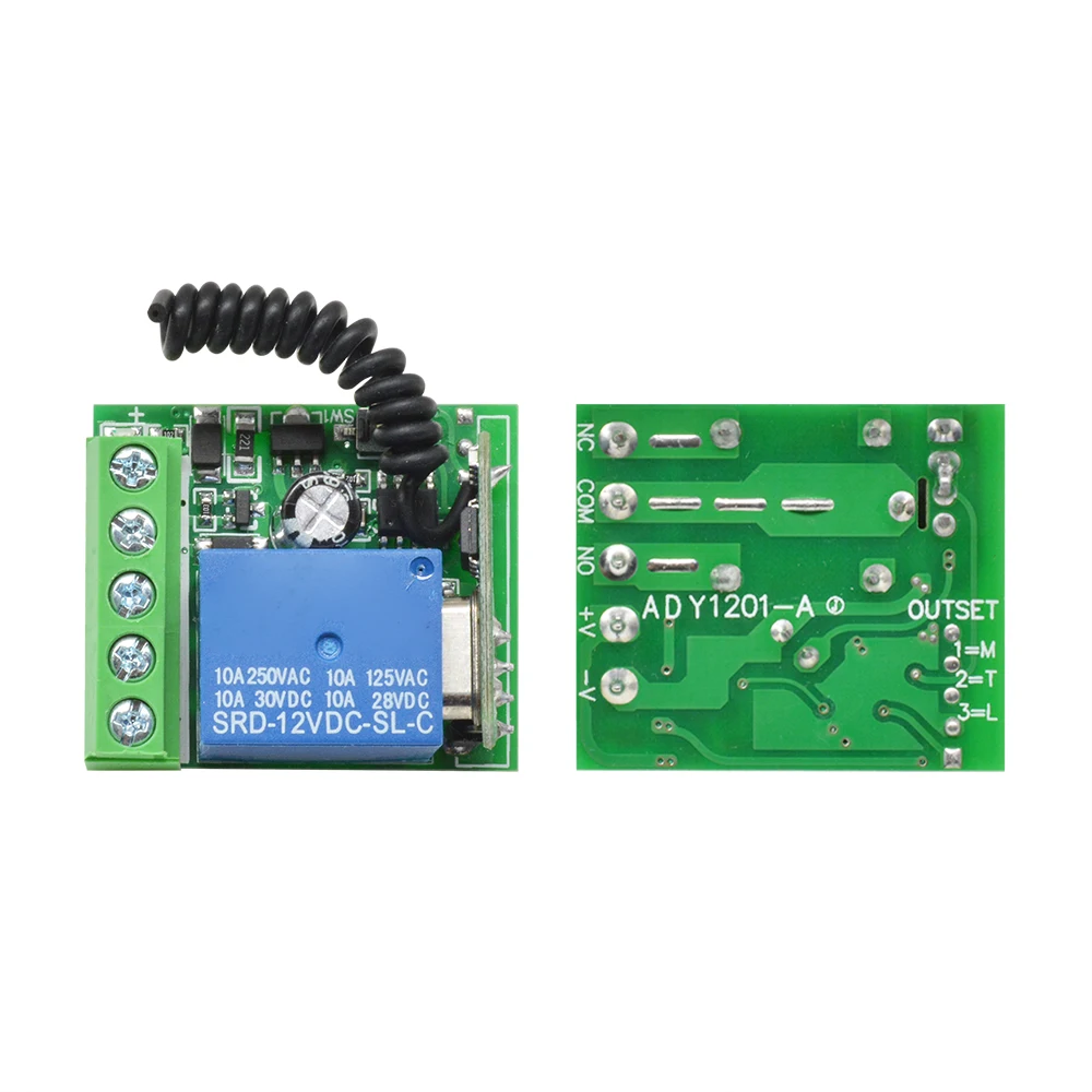 433 MHz 315 MHz bezprzewodowy moduł przełączający przekaźnik DC 12 V 1 kanał 1CH RF zdalny przełącznik kontroler Wifi heterodynowy moduł odbiornika