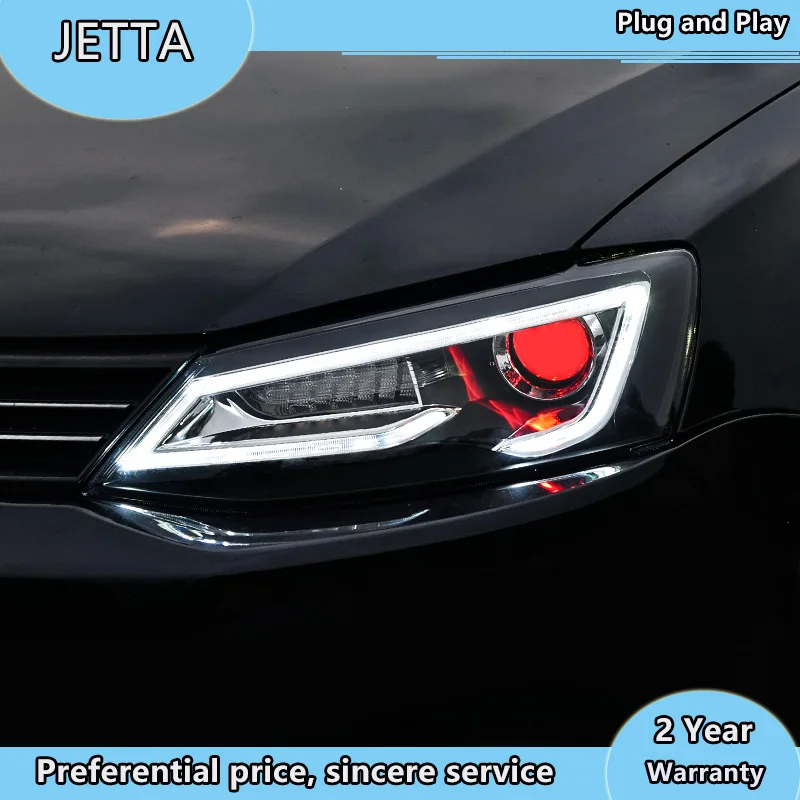 

Автомобильные светодиодсветодиодный фары для VW Jetta 2012-2017, для головной фары Jetta, светодиодный ные дневные ходовые огни, двухлучевые H7 HID Ксеноновые Биксеноновые линзы