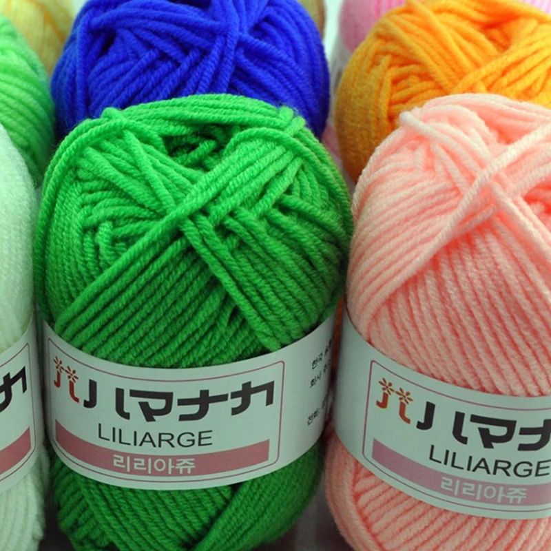 Milk Sweet Soft Cotton Baby Knitting Wool Yarn Thick Yarn Fiber Velvet Yarn Hand Knitting Wool Crochet Yarn for DIY Sweater