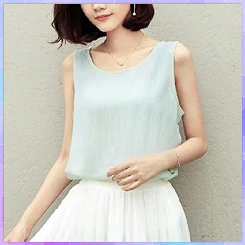 Plus Size Sexy Solid Tank Top Women Casual Loose Basic Vest Sleeveless Women's Shirts Ladies Summer Off Shoulder Camisole