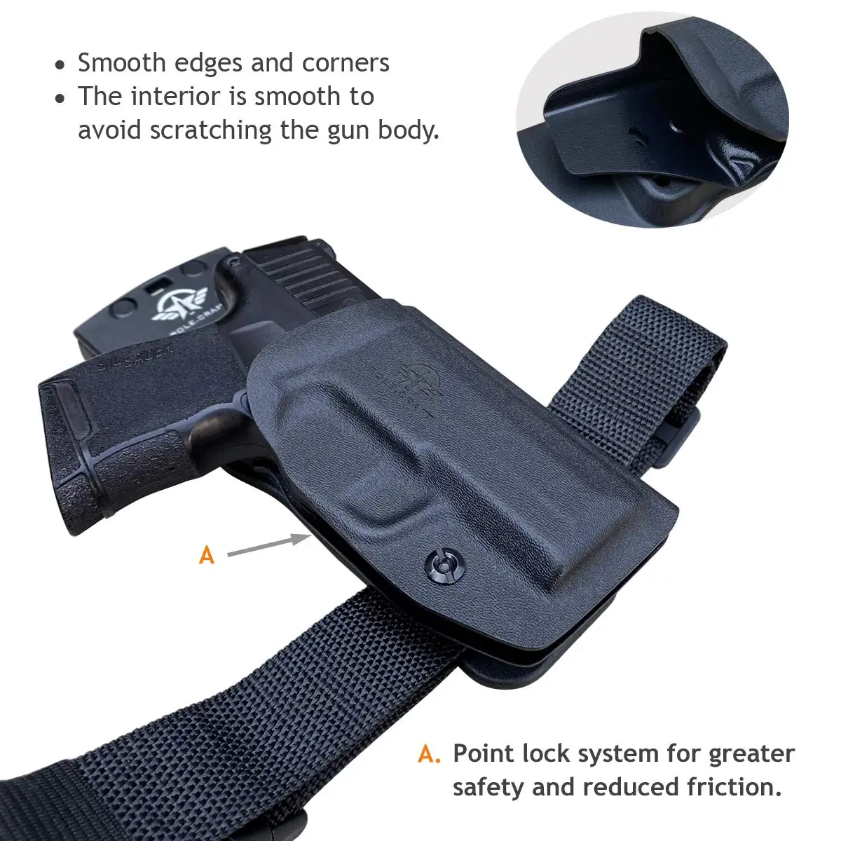 القطب الحرفية Sig P365 الحافظات OWB Kydex ل Sig Sauer P365 / P365 SAS مسدس ، Sig P365 SAS الحافظة