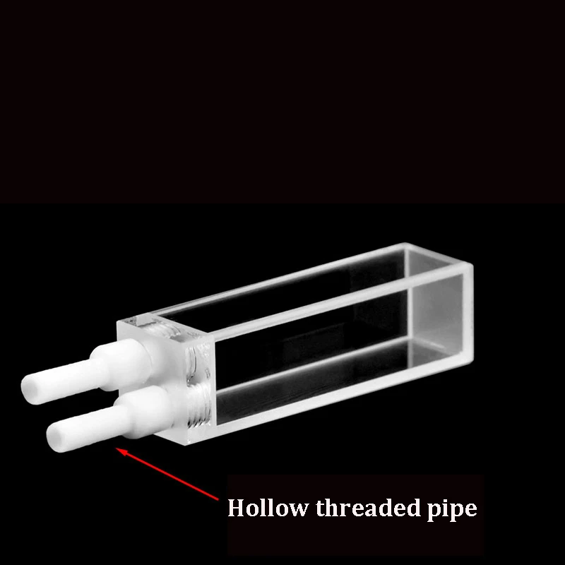 Imagem -04 - Fluxo Fluorescente de Quartzo de 10 mm Célula de Fluxo Célula Especial para Pesquisa Científica com Boa Vedação 3.5ml Unidade de