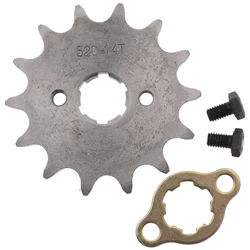 Front Engine 520# 10T 11T 12T 13T 14T 15T Teeth 20mm Chain Sprocket With Retainer Plate Locker for Motorcycle Dirt Bike ATV