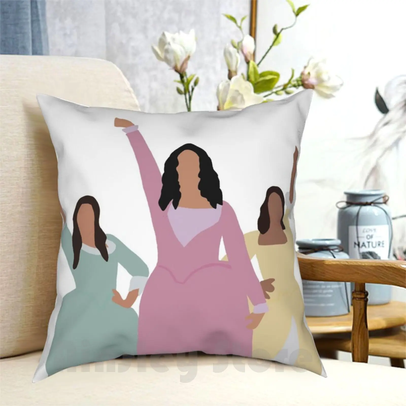 

Schuyler Sister Pillow Case Printed Home Soft DIY Pillow cover 455 Designs Work Sisters Hamiltion Schuyler Sisters Broadway