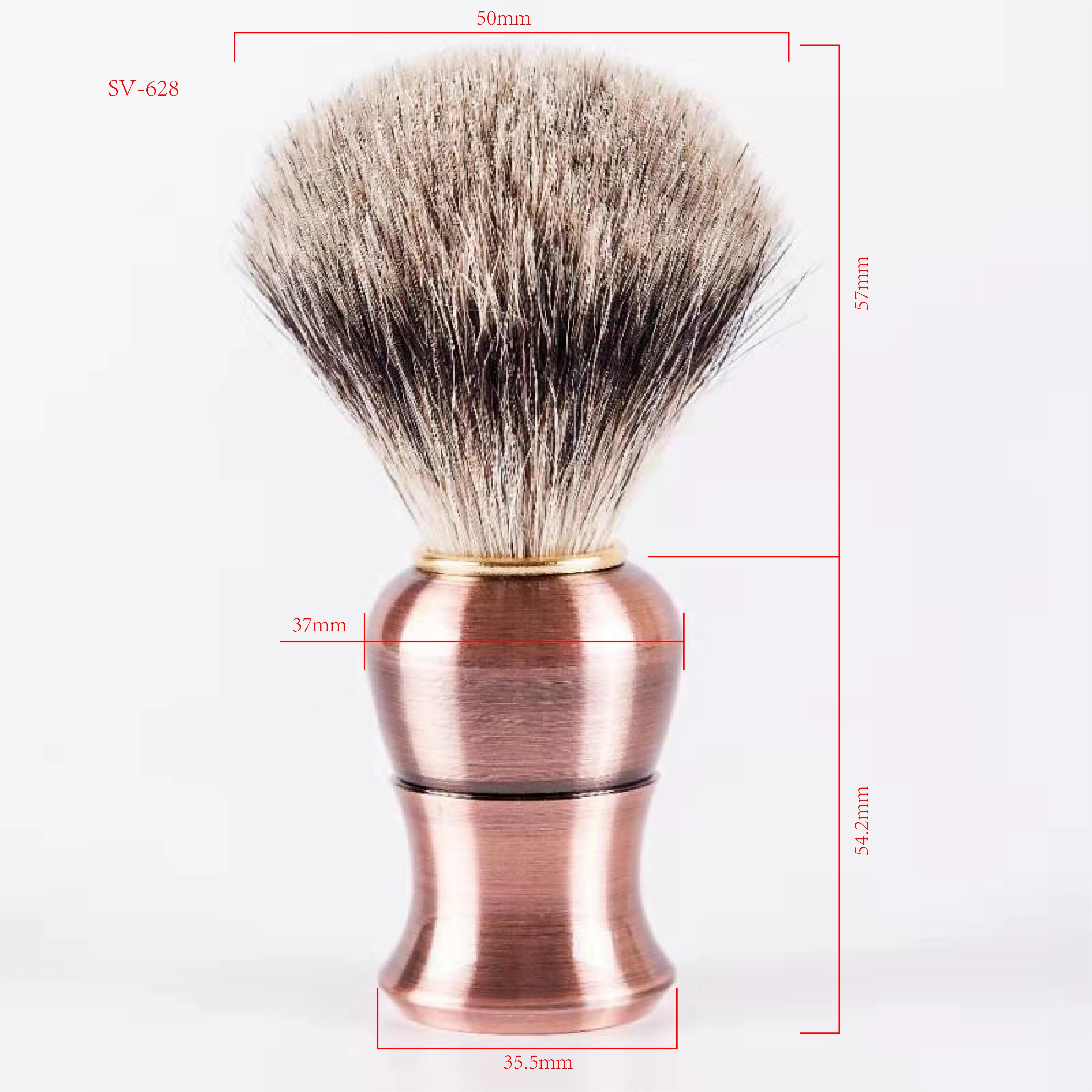 ArtSecret High Quality Soft Badger Hair Plating Mental Handle Shaving Brush Yaqi Men's Face Beard Tooling