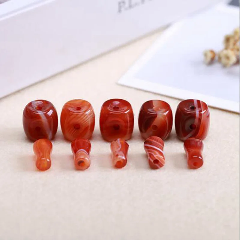 Natural Stone Three Hole Beads 12/14/16/18/20mm Column Shape Necklace Bracelet Jewelry Accessories 5Pcs wk185