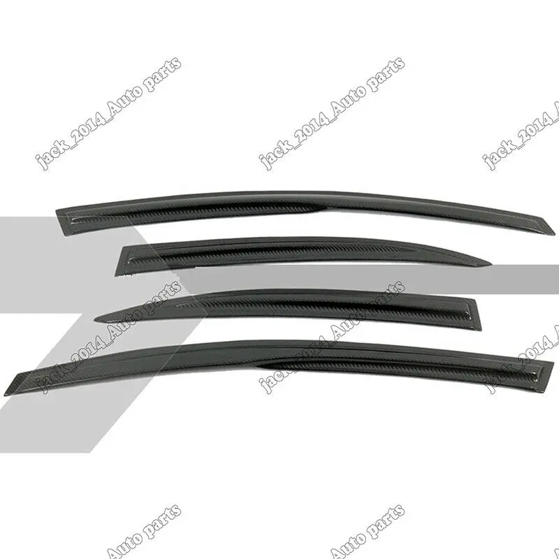 Real Carbon Fiber Door Window Visor Glossy Kits For 2006 2007 2008 2009 2010 2011 Honda Civic Sedan