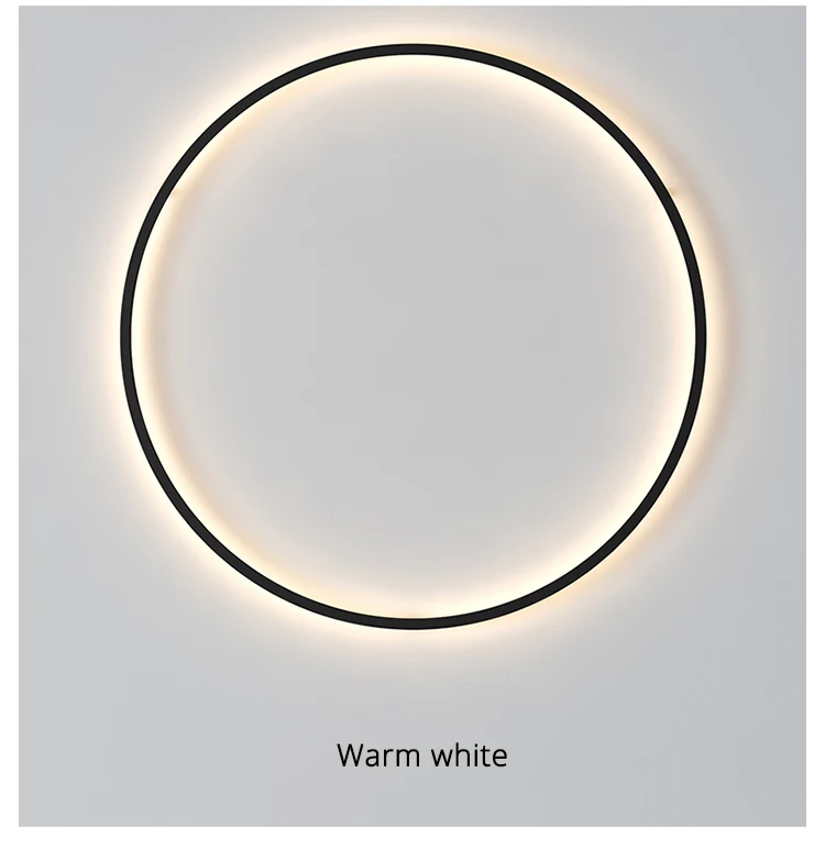 Simple Circle Background Decoration Lamps New Modern LED Wall Lights Living Room Bedroom Bedside Aisle Corridor Indoor Lighting