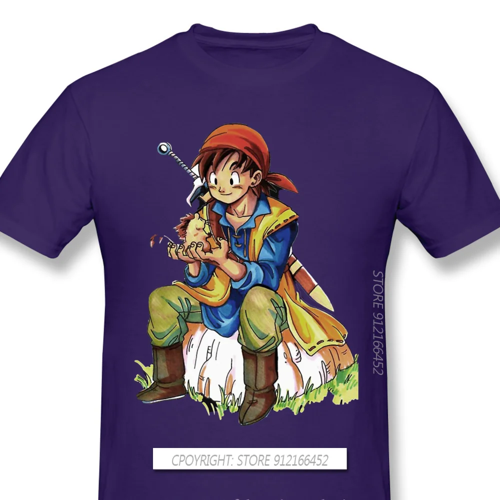 Customization Clothes Dragon Quest Funny Anime Manga Novelty Short Sleeve Man\'s T-Shirts Cute Fashion For Men