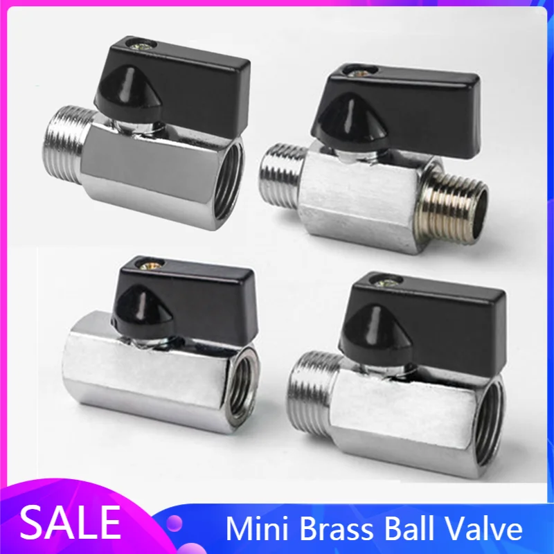 1pcs Mini Brass Ball Valve 1/2, 1/4\