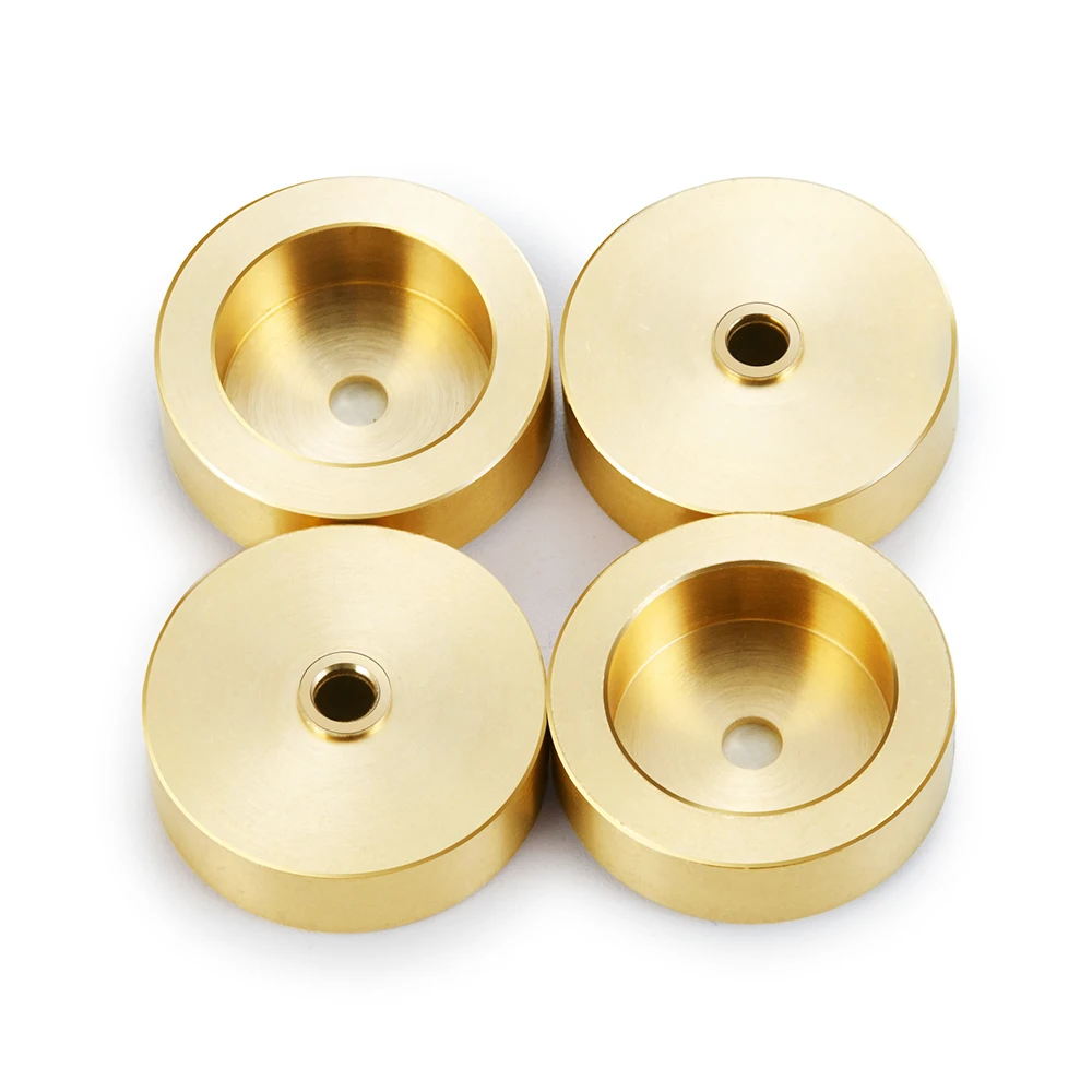 YEAHRUN 4PCS Brass Counterweight Wheel Hub Adapter Balance Weight for 1/24 RC Crawler Car Axial SCX24 All Series Parts