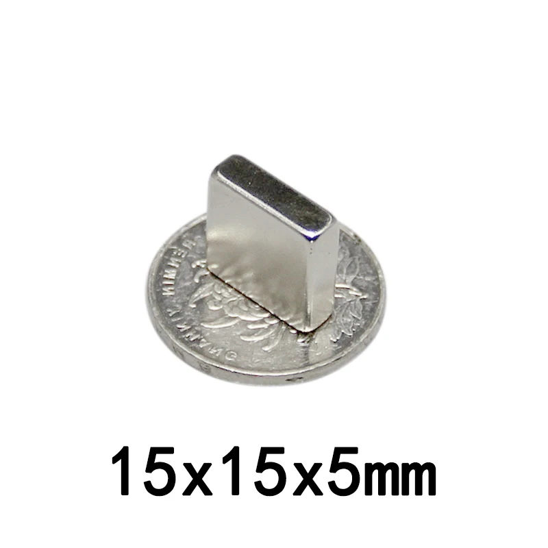 5/10/20PCS 15x15x5 mm Powerful Magnets 15mmX15mm Block Permanent Magnetic 15x15x5mm Neodymium Magnet Super Strong 15*15*5 mm