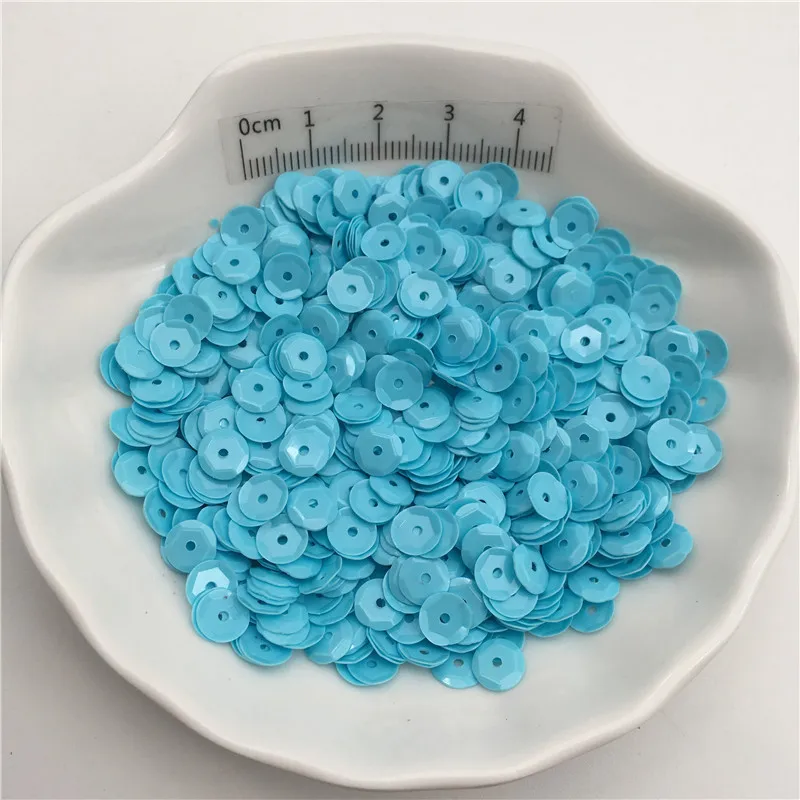 10g 6 millimetri di Colore Solido Tazza di PVC Paillettes Scintillio di Paillettes Per I Vestiti, Cappello, Scarpe. Bambini FAI DA TE. Artigianato