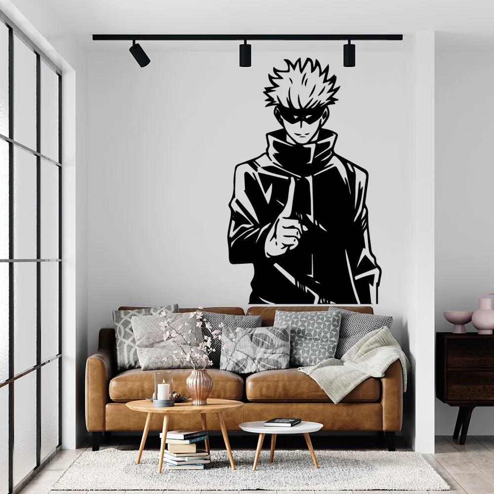 New Design Anime Jujutsu Kaisen Wall Stickers Removable Vinyl Mural Poster For Kids Room Living Room Home Decor Vinyl Decals