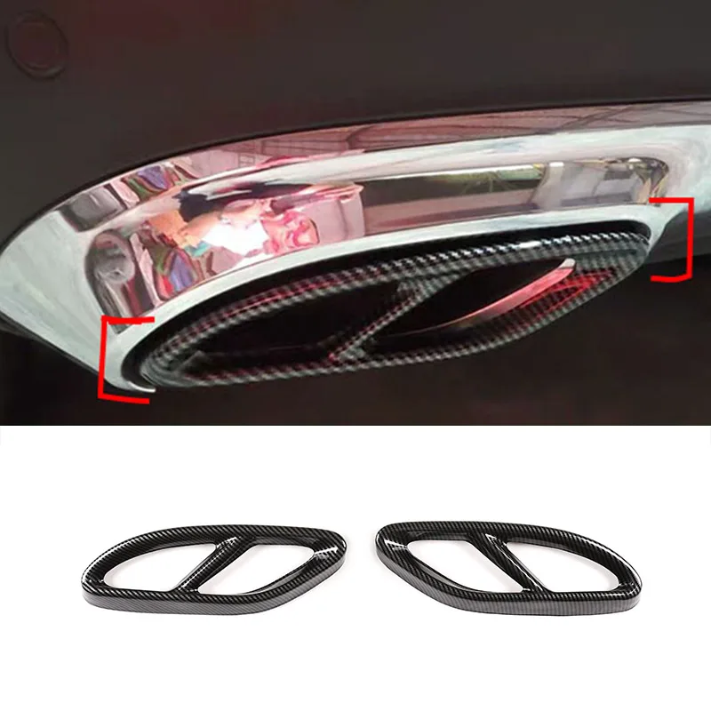 For Mercedes Benz GLC A B C E Class X253W205 W213 W176 W177 W246 W247 Car Tail Muffler Exhaust Pipe Output Cover Car Accessories